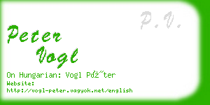 peter vogl business card